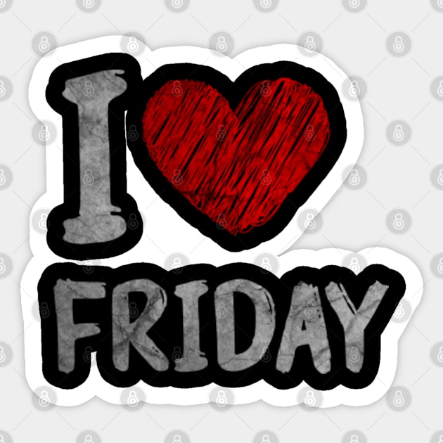 i love Friday Sticker by VisualsbyFranzi